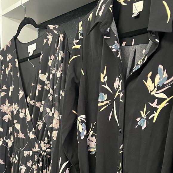 Black Floral Long Sleeve Target dresses. 1X & XL - Picture 8 of 8